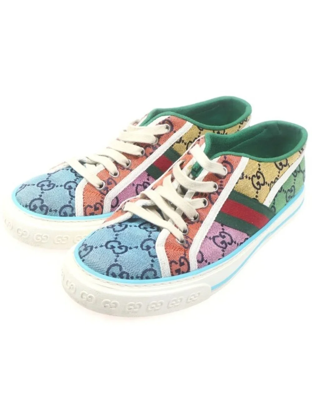 Gucci GG Canvas Tennis Low Cut Sneakers Multicolor
